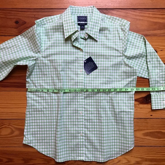 Chaps Classic No Iron Gingham Button Down, NWT, L - Picture 9 of 13